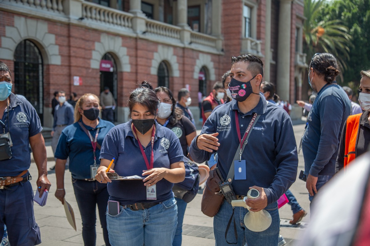 Tlalnepantla participa en Simulacro Nacional 2021