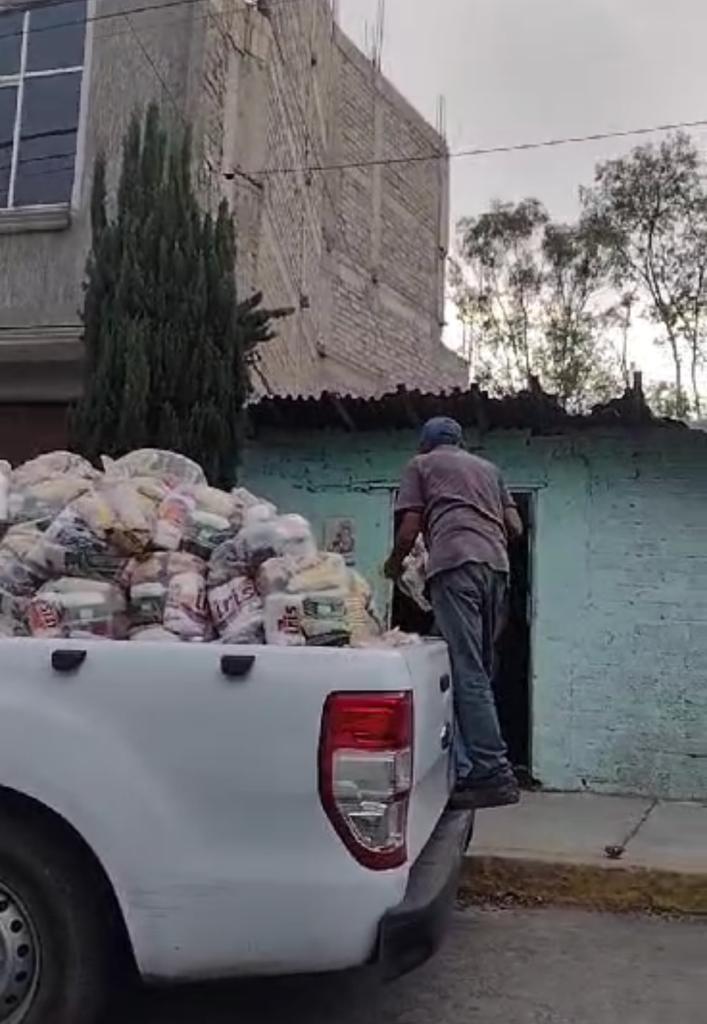 MUESTRA MORENA DESESPERACIÓN CON ENTREGA DE DESPENSAS