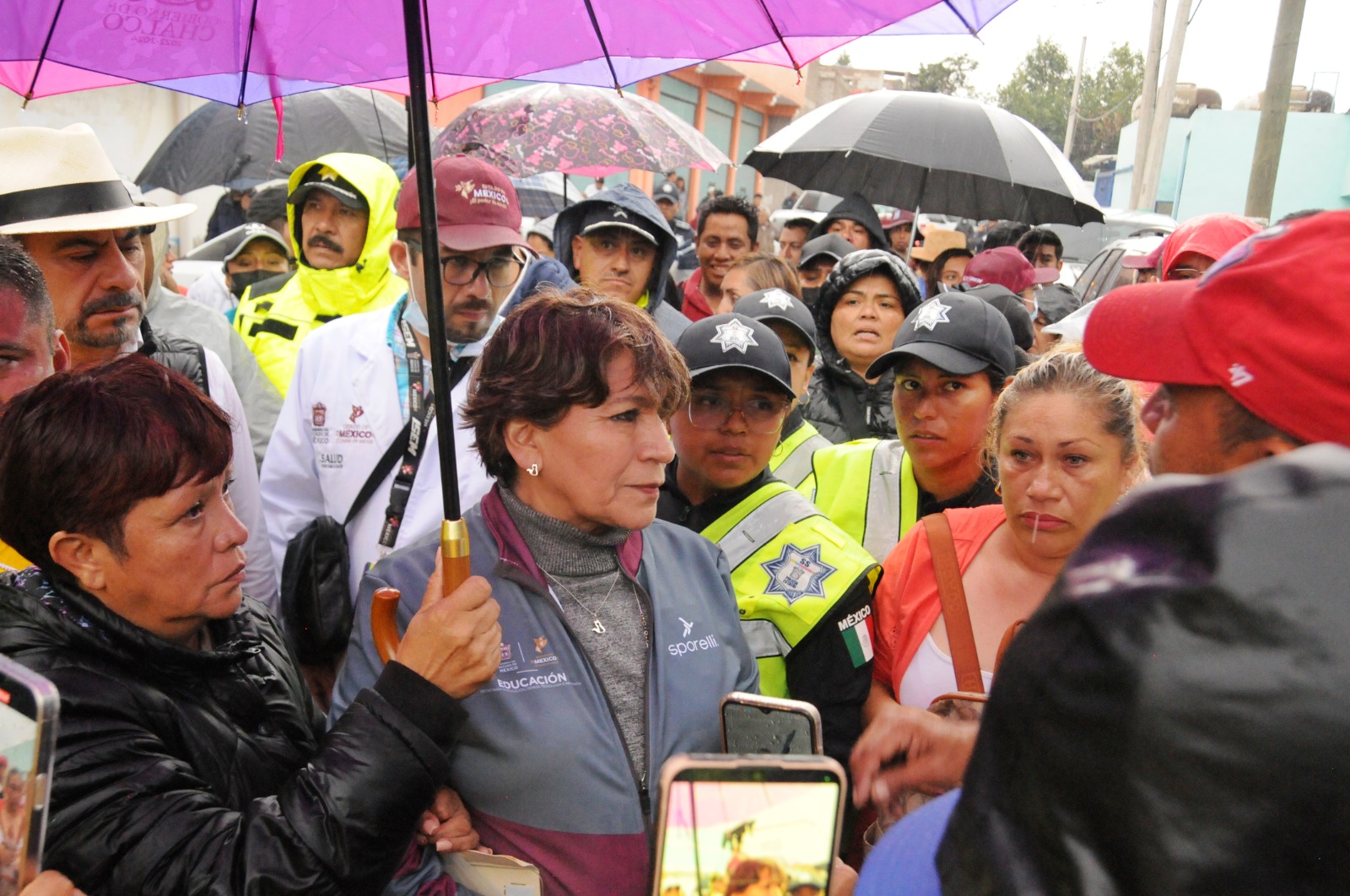 Supervisa Gobernadora Delfina Gómez Álvarez afectaciones en el municipio de Chalco por las lluvias