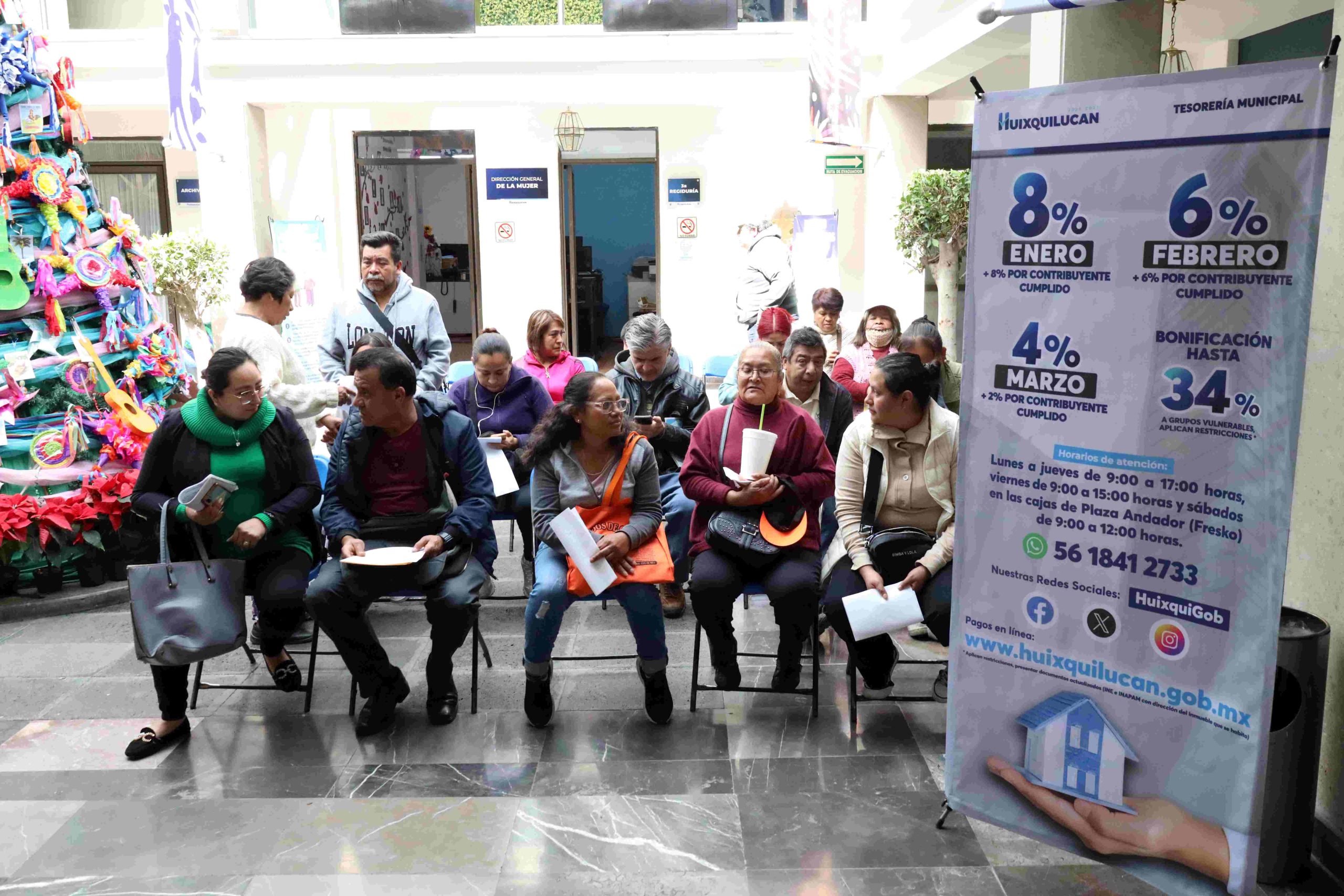 MANTIENE HUIXQUILUCAN CAMPAÑA DE DESCUENTOS POR PAGO PUNTUAL DEL PREDIAL EN APOYO A LA ECONOMÍA FAMILIAR