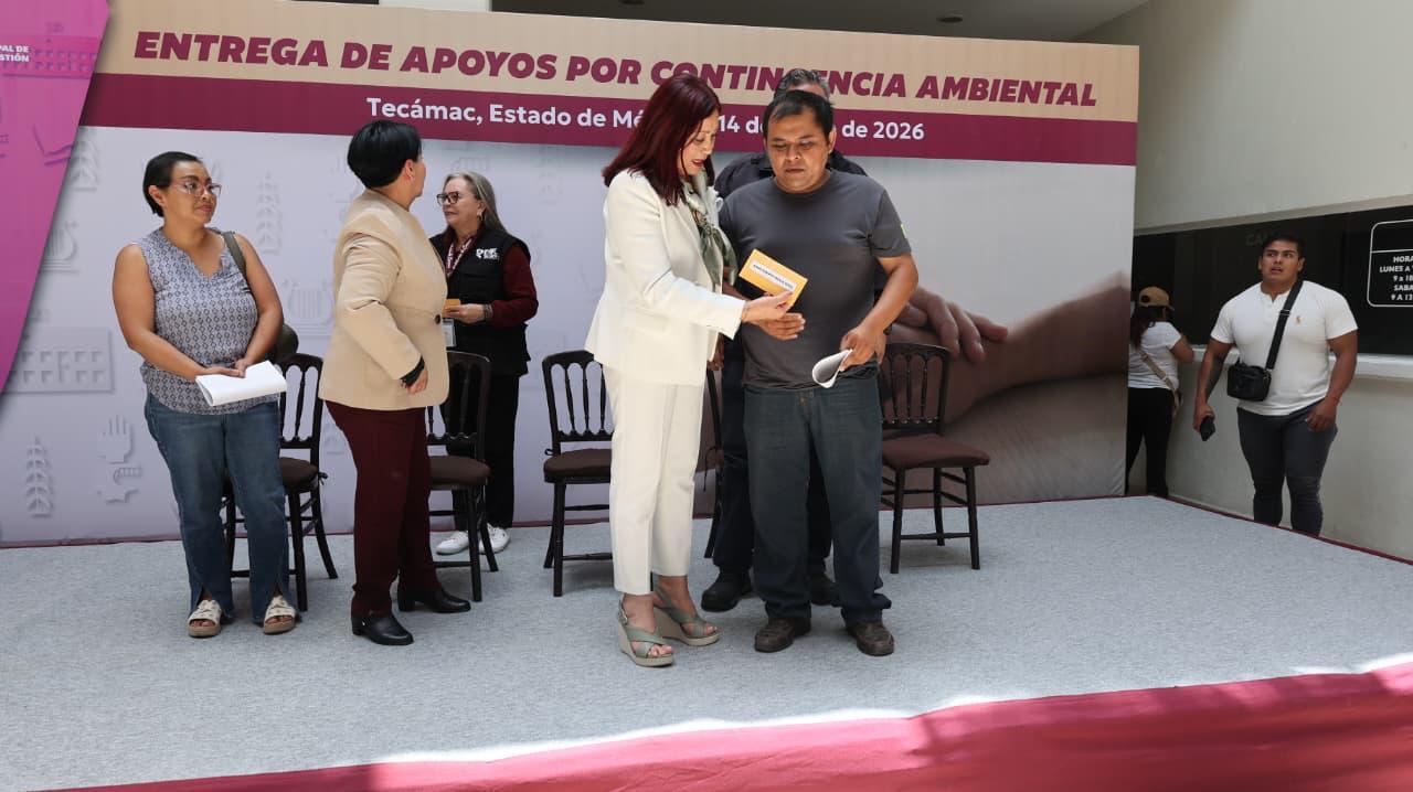 Alcaldesa Rosi Wong entrega apoyos a 142 familias afectadas por lluvias e incendios; reafirma compromiso con el pueblo tecamaquense