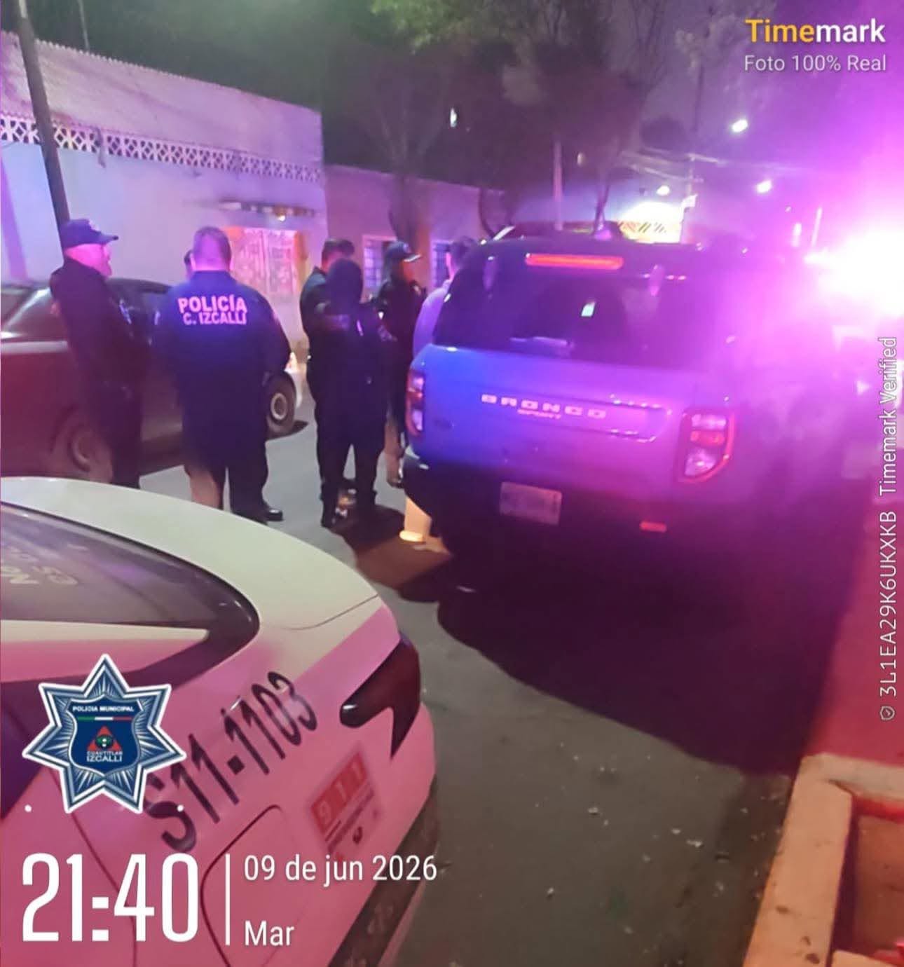 Policía Municipal de Cuautitlán Izcalli recupera vehículo robado minutos después de recibir el reporte