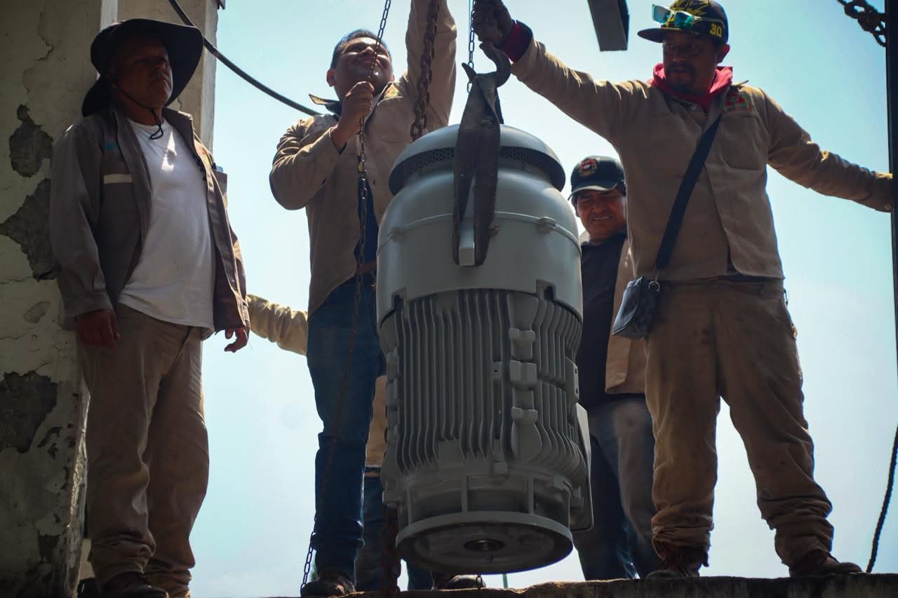 En proceso, ampliación del servicio del Tanque 31, con los trabajos de instalación de nuevo equipo