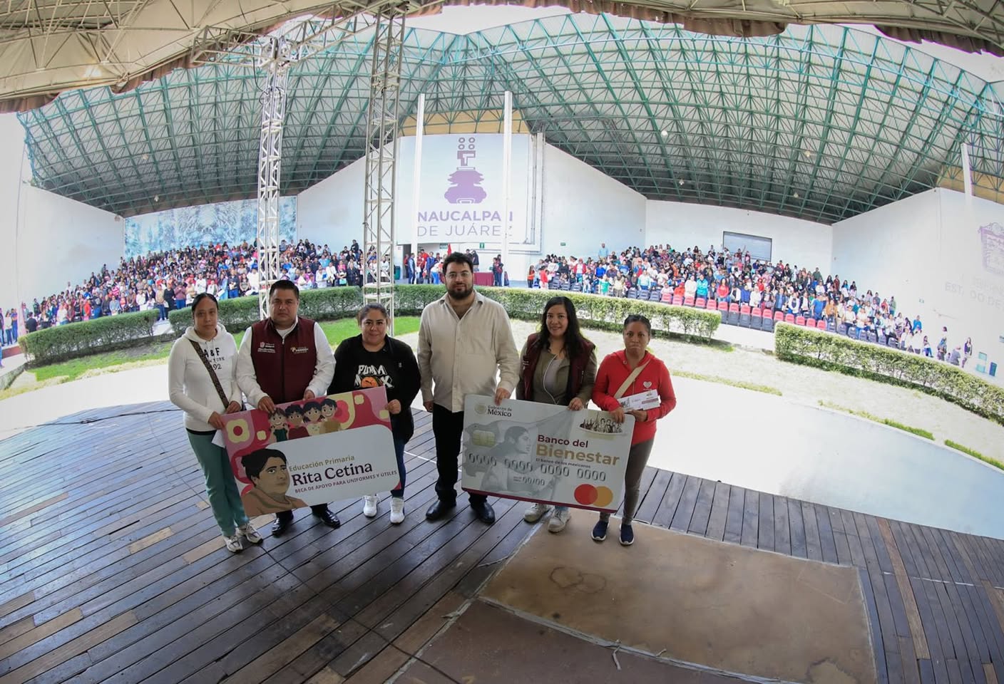 EN NAUCALPAN DE LA MANO DEL GOBIERNO DE MÉXICO SE CONSOLIDA EL APOYO A LA EDUCACIÓN, CON LA ENTREGA DE TARJETAS DE LA BECA RITA CETINA