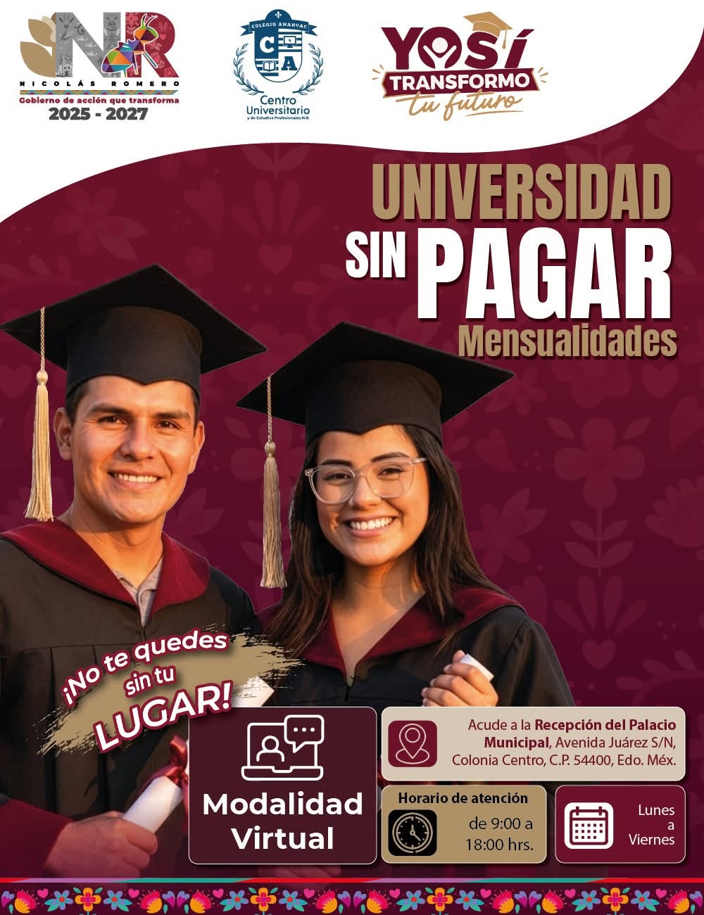 NICOLÁS ROMERO ACTIVA SEGUNDA FASE DE BECAS PARA ESTUDIOS DE NIVEL SUPERIOR EN MODALIDAD VIRTUAL
