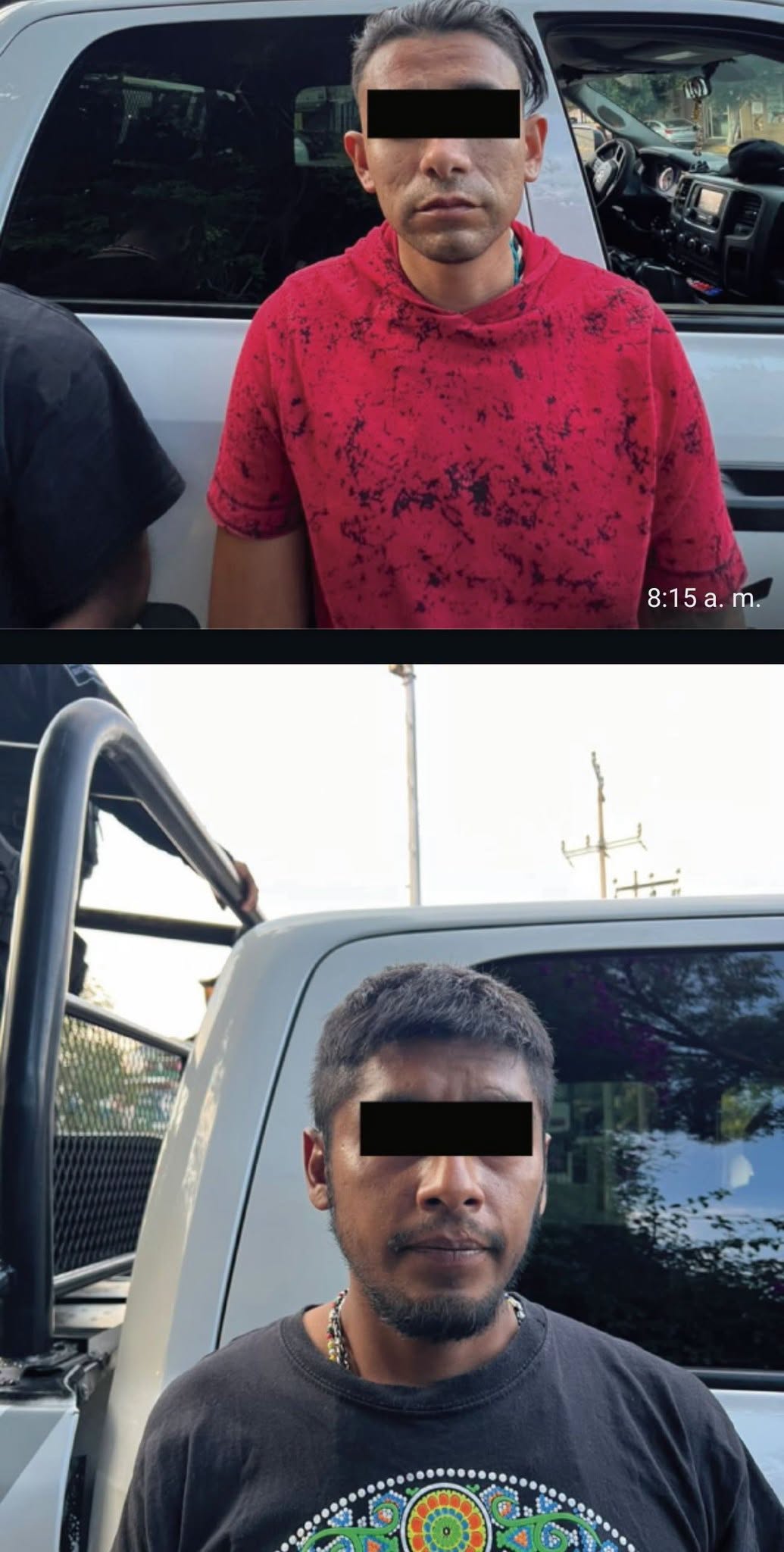 DETIENE POLICÍA MUNICIPAL A DOS PROBABLES RESPONSABLES POR SIMULACIÓN DE VEHÍCULO OFICIAL