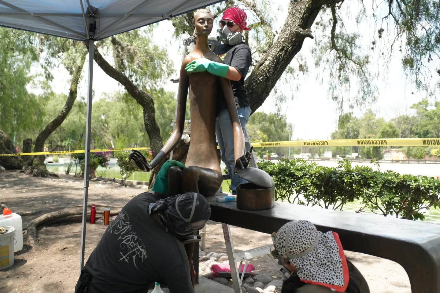 Izcalli inicia restauración de las esculturas monumentales de Charlotte Yazbek
